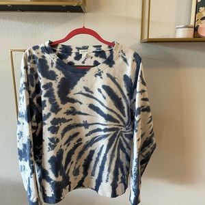 J Crew Blue Tie Dye Crewneck Sweatshirt XL